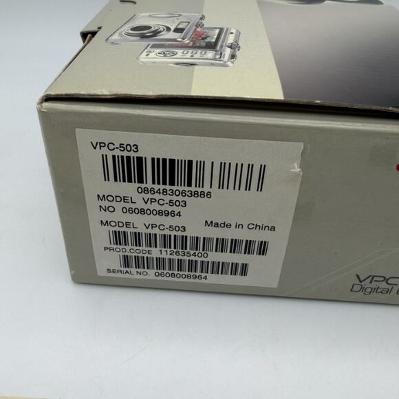 SANYO VPC-503 5.0 Megapixels Digital Camera 3x Zoom Untested With Box Manual - Picture 8 of 9